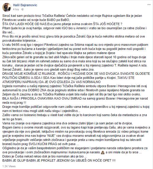 halil bajramovic post