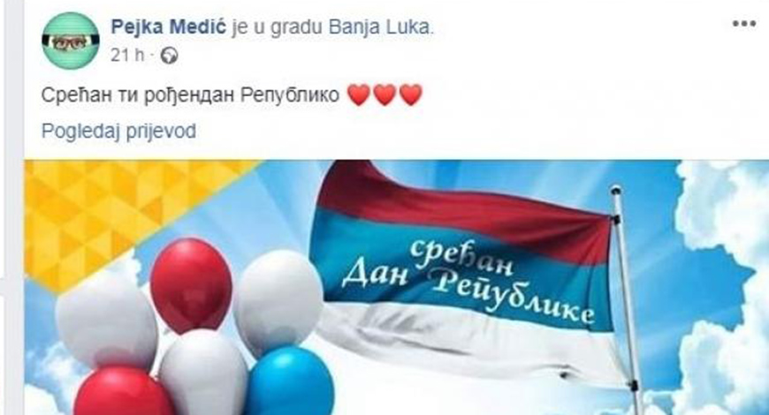 Direktorica BH Radija 1 čestitala neustavni “dan RS-a” 1 3324163