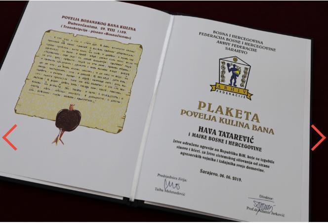 Heroina, simbol bola i tuge: Majka Hava Tatarević dobitnica "Povelje Kulina bana" 3 hava4