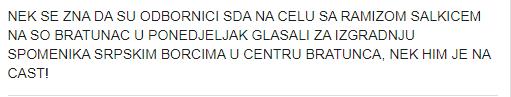 SKANDALOZNO: Odbornici SDA Bratunac glasali za izgradnju spomenika poginulim borcima tzv. RS u centru grada 1 sda bratunac