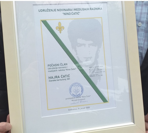 Uručivanjem članske karte Hajri Ćatić, počelo sa radom Udruženje novinara i medijskih radnika „Nino Ćatić“ 1 Screenshot 2020 01 19 at 18.43.18