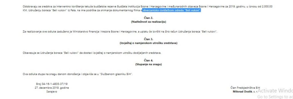 Beli vukovi Milorad Dodik