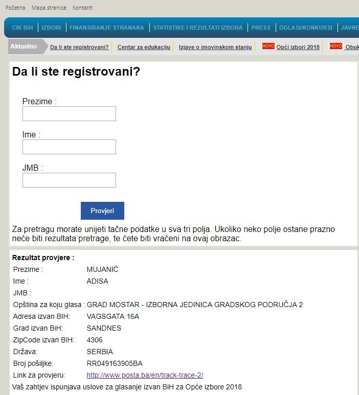 CIK registracija