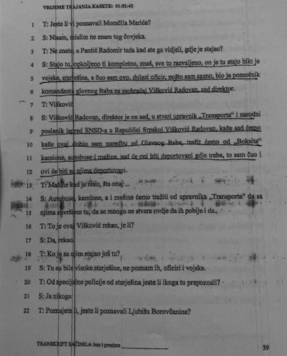 (VIDEO) Ovo je iskaz zaštićenog svjedoka Tužilaštva BiH: Radovan Višković nudio novac za premiještanje masovnih grobnica 1 4770078