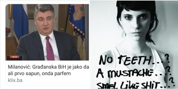 Bosanci uzvratili Milanoviću grafitom iz Srebrenice 'Bosnian girl' 1 130900581 591384375171251 9007606305025384052 n
