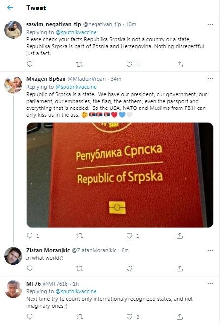Skandalozno: Ruski proizvođač vakcina Sputnik Republiku Srpsku smatra državom 1 5113406