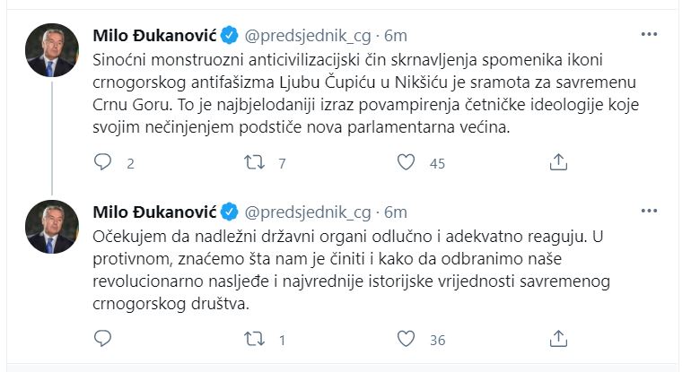 PREDSJEDNIK CRNE GORE ZGROŽEN SKANDALOZNIM SNIMCIMA IZ NIKŠIĆA: "To je najbjelodaniji izraz POVAMPIRENJA ČETNIČKE IDEOLOGIJE!" 1 milo