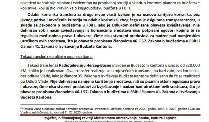 SKANDALOZNO/ Ministar Hadžović (SDA) za RTV Herceg-Bosne izdvojio 220.000 KM, revizori tvrde – nezakonito 1 revizori rtv herceg bosne