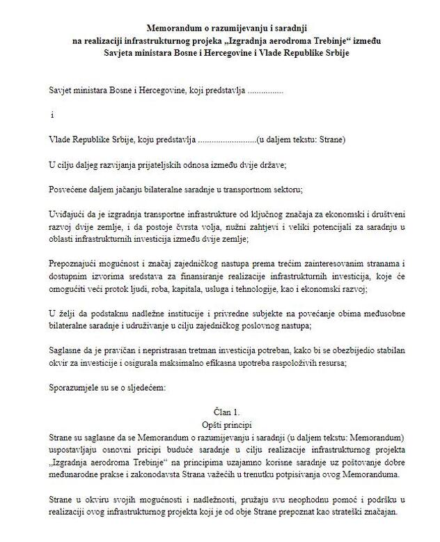 DODIK JE OVO SIGURNO ZNAO, ALI JE MUDRO ŠUTIO: Srbija ipak s državom BiH mora potpisati sporazum o gradnji aeordroma u Trebinju 1 211007071.3 mn