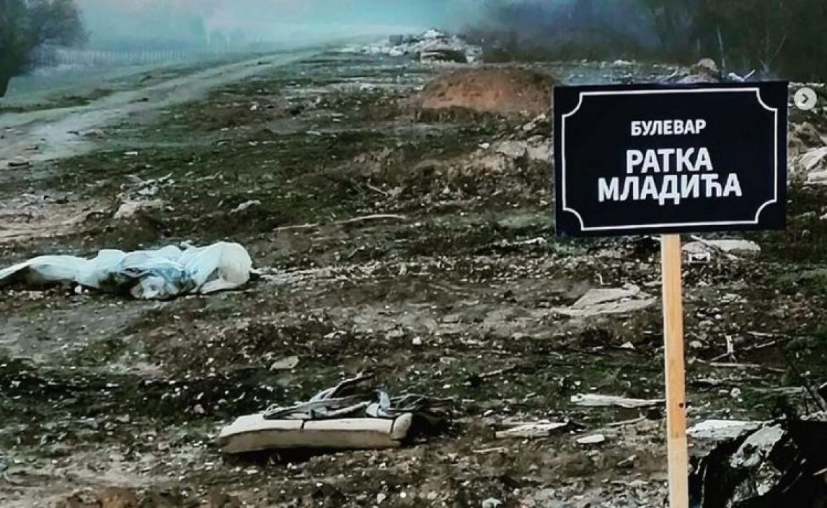 Postavili tablu s natpisom "Bulevar Ratka Mladića" na divlju deponiju 1 bulevar ratko mladic