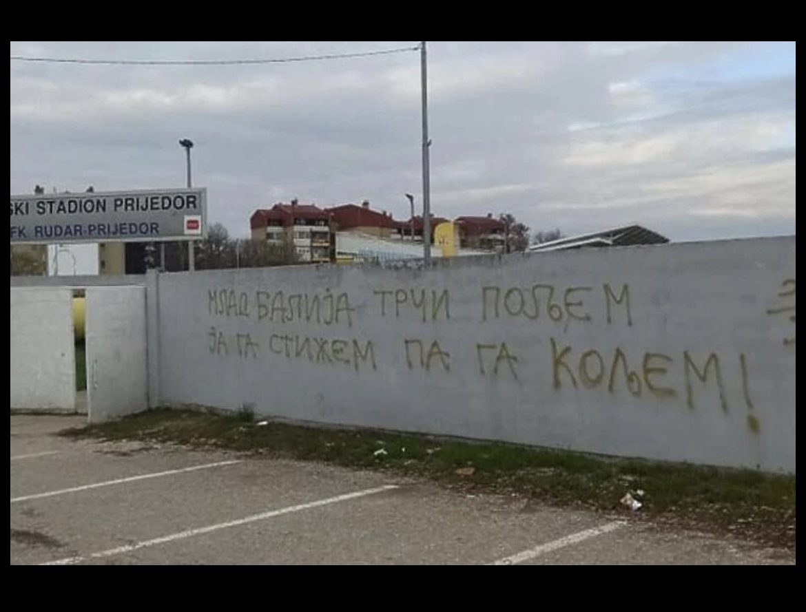 Na stadionu u BiH osvanula morbidna poruka 1 A1CB4659 3B8A 4FD6 861B FF9D6FB36C3F