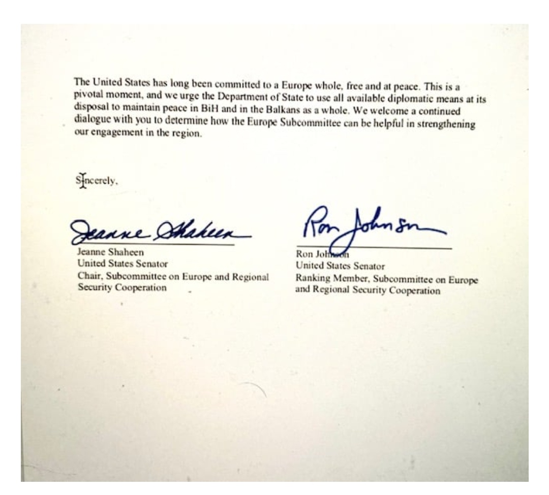 EROL AVDOVIĆ OBJAVIO FAKSIMIL VAŽNOG PISMA: Američki senatori kritikuju State Department zbog izbornih reformi… 1 IMG 20220122 140611