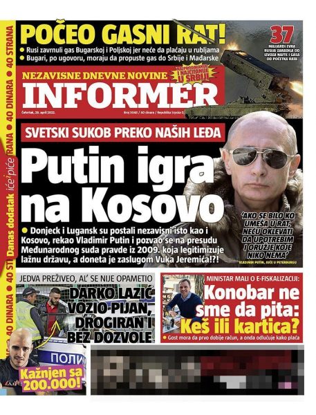 HAOS U BEOGRADU: PUTIN ŠOKIRAO SRBIJU, VUČIĆ NAJAVIO OBRAĆANJE NACIJI – ‘PRIZNAO JE KOSOVO’! 1 HAOS U BEOGRADU PUTIN SOKIRAO SRBIJU 24543597 7