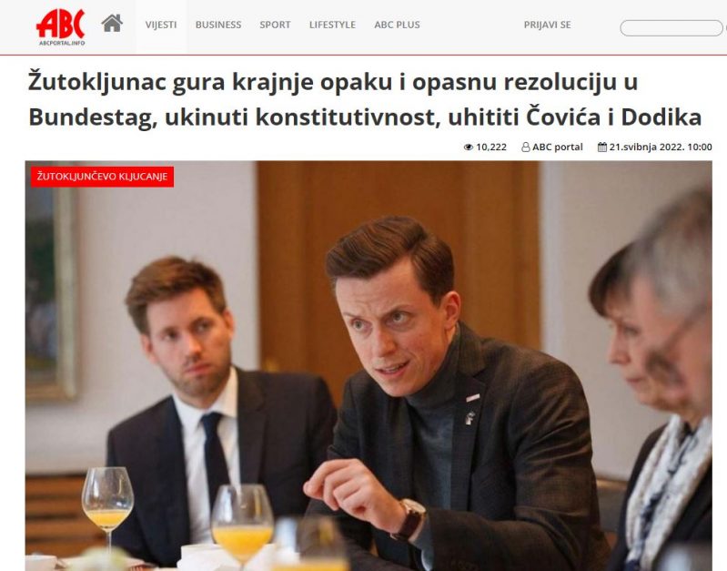 PANIKA U REDOVIMA ČOVIĆEVOG HDZ-a: "Ahmetović gura rezoluciju Bundestaga o građanskom uređenju BiH!" 1 abc