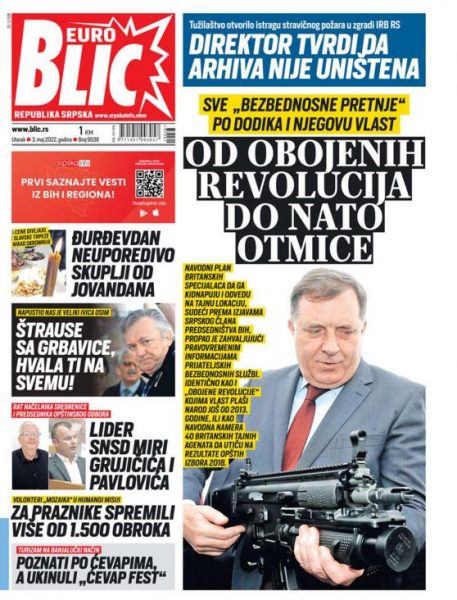 VUČIĆEV MEDIJ OPLEO PO MILORADU: Sve "bezbjedonosne prijetnje" po Dodika 1 blic foto