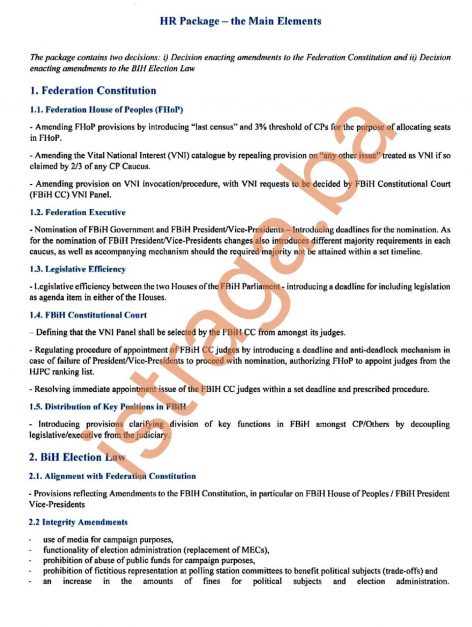 PROCURIO "SCHMIDTOV PLAN" ZA FEDERACIJU BiH: Namjerava da iz Ustava FBiH izbriše popis stanovništva iz 1991. godine; Pogledajte cijeli dokument... (FOTO) 1 5BF7A0F4 9C0C 4FFD B48C 91BD96B99F5B