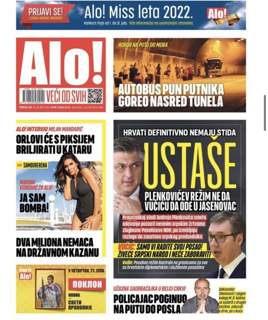 “STRAŠNO; USTAŠE NAPADAJU…”: Pogledajte kako jutros izgledaju naslovnice medija pod kontrolom Aleksandra Vučića (FOTO) 2 E6C85556 ED44 4252 A734 512D6A90A573