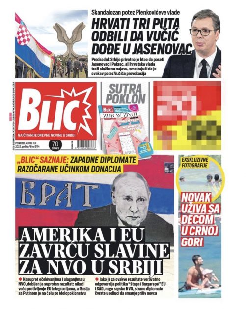 “STRAŠNO; USTAŠE NAPADAJU…”: Pogledajte kako jutros izgledaju naslovnice medija pod kontrolom Aleksandra Vučića (FOTO) 1 FB0D4652 3DB4 43DB BA97 78DFE31C7110