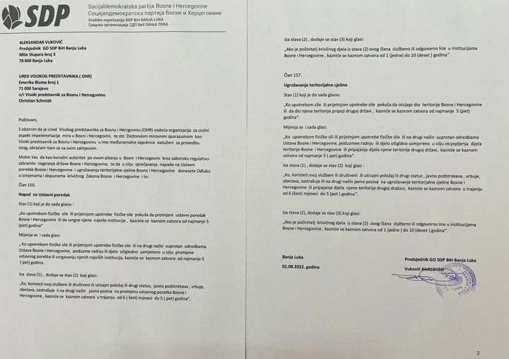 SAD JE SVE JASNO: Otkriveno šta piše u zahtjevu Aleksandra Vukovića upućenog visokom predstavniku Christianu Schmidtu 1 295730474 10229325238343733 4259119474051577023 n