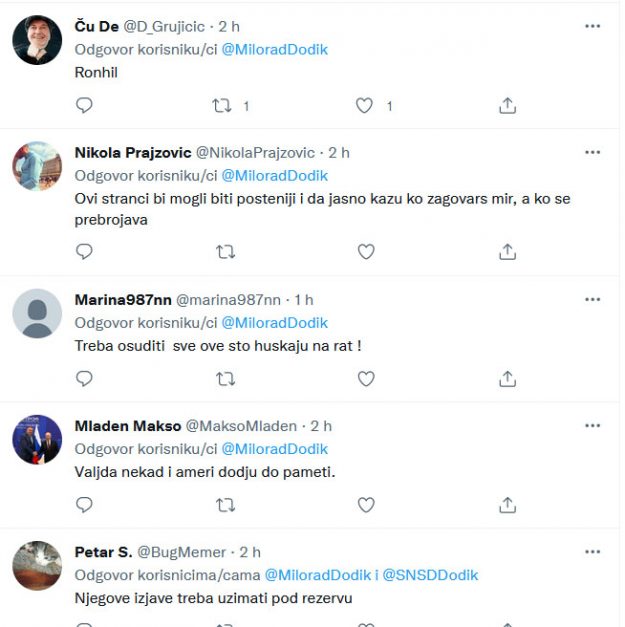 „NE LUPETAJ, GOSPODINE PREDSJEDNIČE…“: Društvene mreže gore nakon Dodikovih riječi o muslimanskom radikalizmu… 3 TWERT