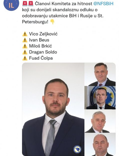 Ovo je spisak članova Nogometnog saveza BiH koji su donijeli odluku da se igra prijateljska utakmica sa Rusijom 1 306136295 5535344783197792 375013510430427195 n