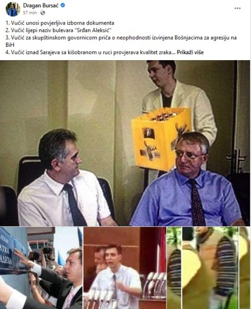 BURSAĆ "POTOPIO" VUČIĆA: "Iznad Sarajeva sa kišobranom u ruci provjerava..." 1 bursac statsu o vucicu 1