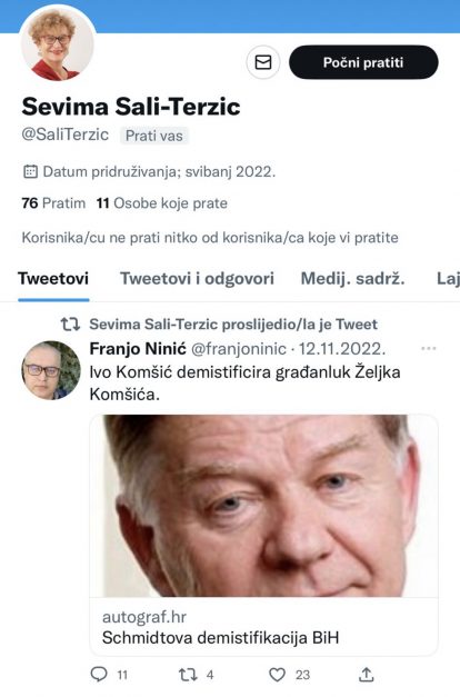 OHR IZVRŠIO PRITISAK NA USTAVNI SUD BiH: Nacrtom odluke predloženo odbijanje Komšićevog zahtjeva za ocjene ustavnosti Schmidtovih amandmana! 1 sevima twitt